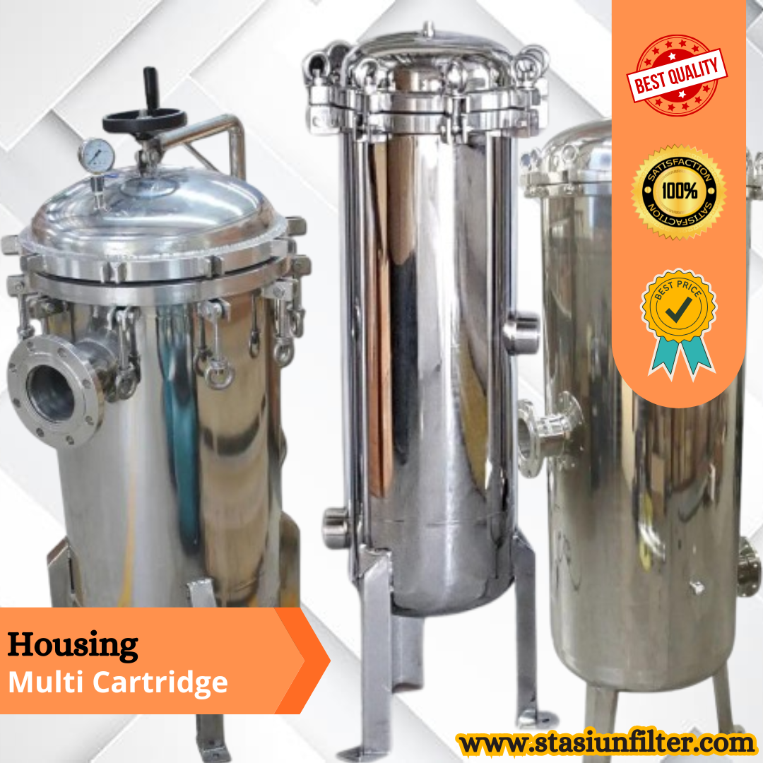 Stainless Steel 316L Housing Multi Cartridge Filter STASIUN FILTER INDONESIA fast response +62 812-9285-8899 Trust the water filter expert’s Email : sales@stasiunfilter.com stock terlengkap dan harga terbaik.